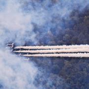 Les Frecce tricolori à l'entrainement 